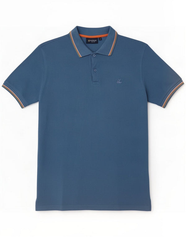 Navigare Mens Polo Shirt XL Blue Bumbac