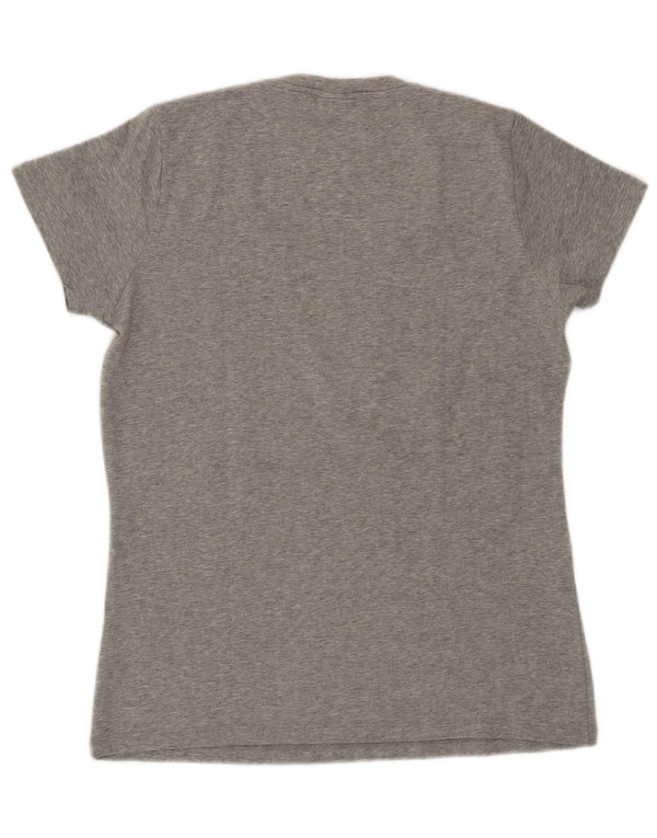 Trussardi Jeans Tricou cu grafic pentru femei Top UK 14 Mare Bumbac gri