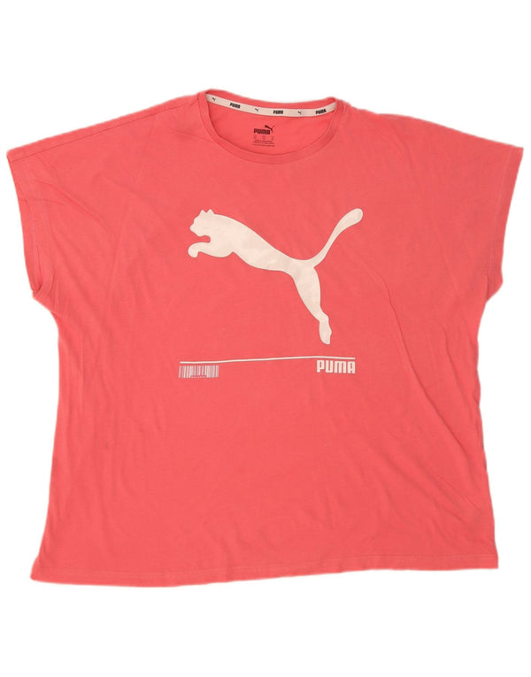Tricou cu grafic supradimensionat Puma pentru femei, UK 18 XL, bumbac roz