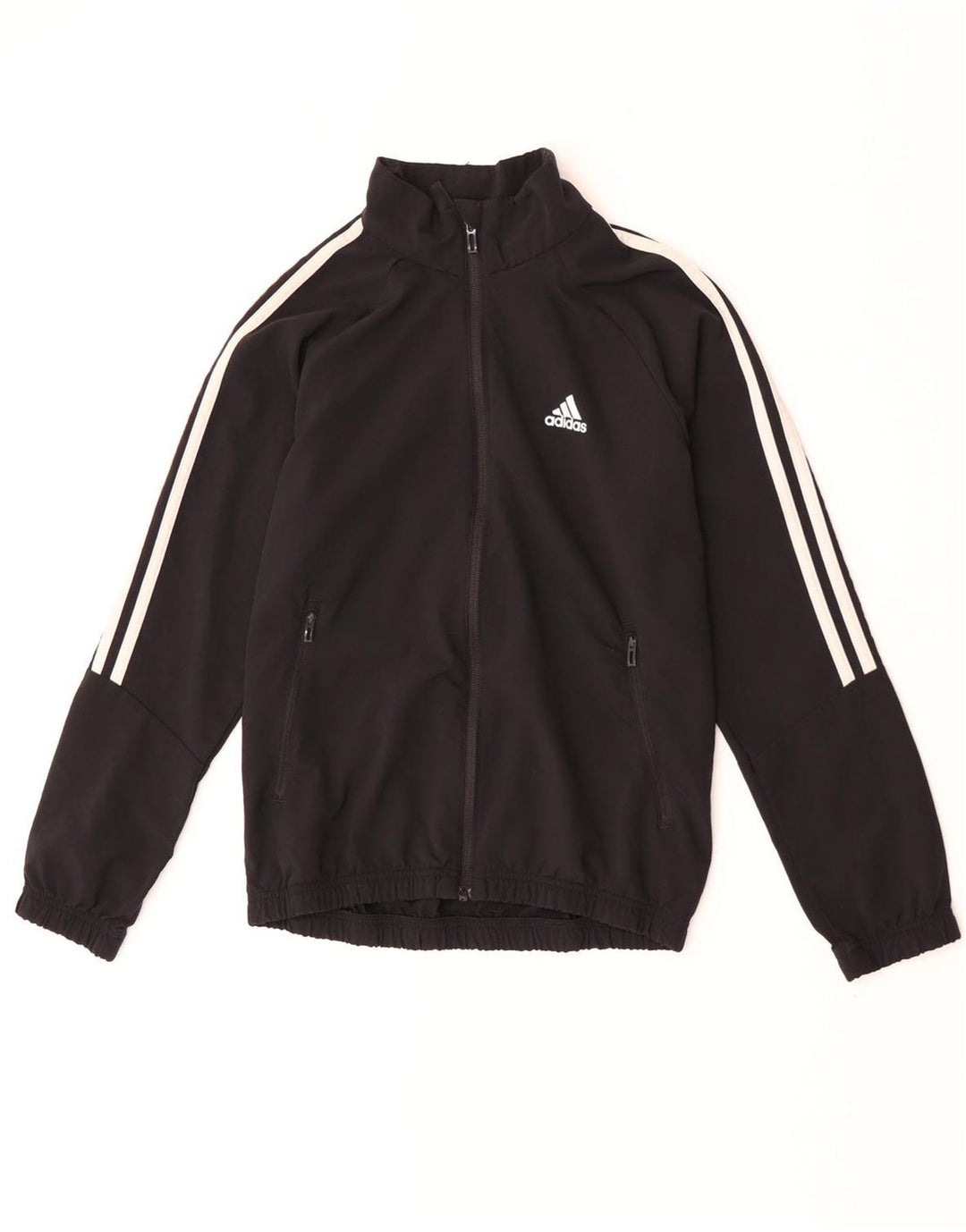 Jachetă Adidas Aeroready pentru trening pentru băieți 11-12 ani, poliester negru