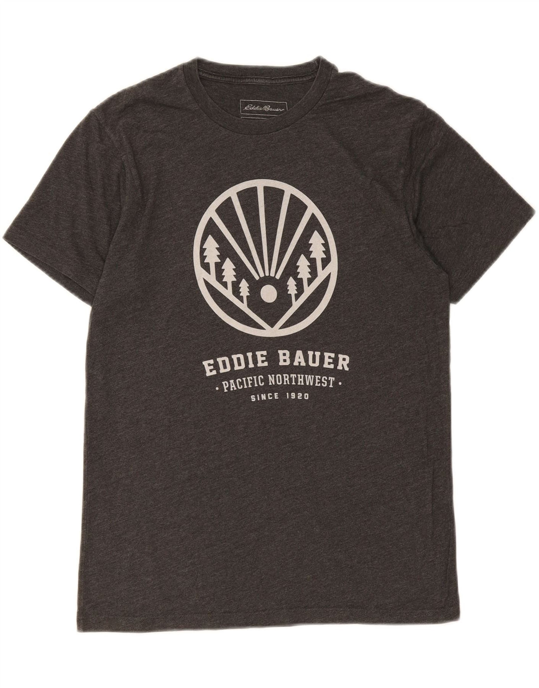 EDDIE BAUER Mens Graphic T-Shirt Top Small Grey Cotton Vintage Eddie Bauer and Second-Hand Eddie Bauer from Messina Hembry 