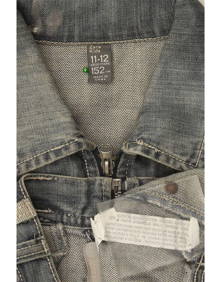 Jachetă Zara Băieți Denim 11-12 Ani Bumbac Albastru
