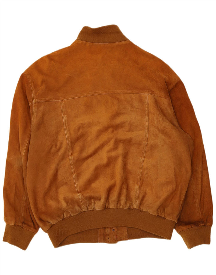 Bomber vintage pentru bărbați din piele intoarsa IT 54 2XL Bej