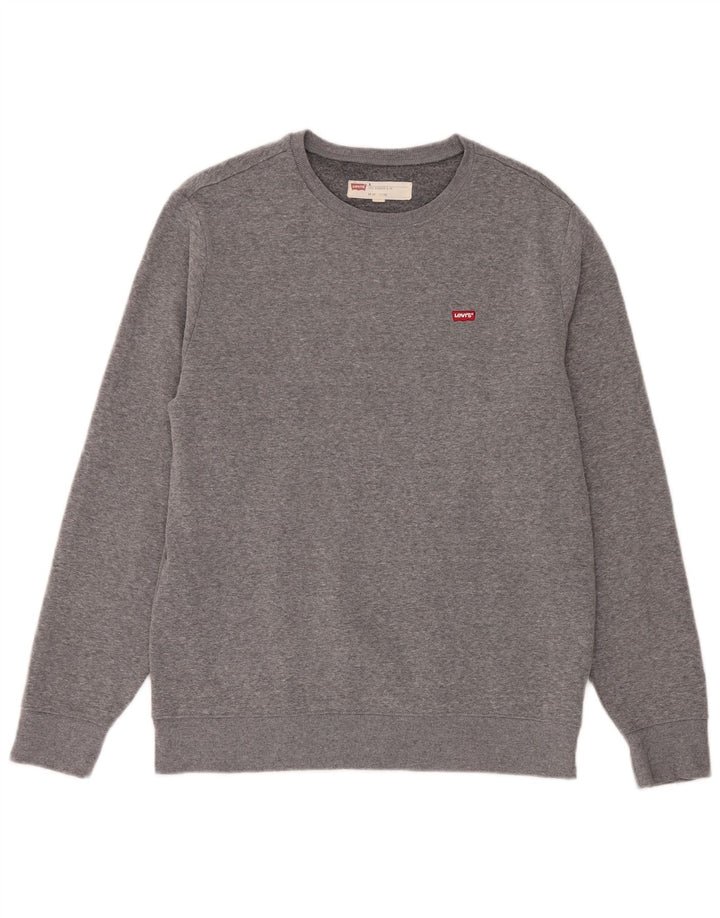 Pulover Levi's pentru bărbați, bumbac, gri mediu