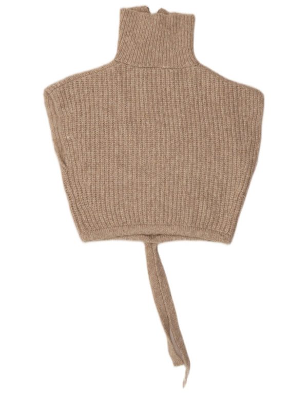 Zara femei Crop Vest Tank Top UK 14 Medium Bej Poliamidă
