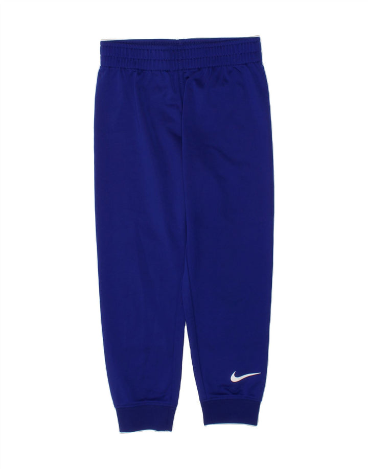 NIKE Boys Tracksuit Trousers Joggers 4-5 Years Small Blue Polyester Vintage Nike and Second-Hand Nike from Messina Hembry 