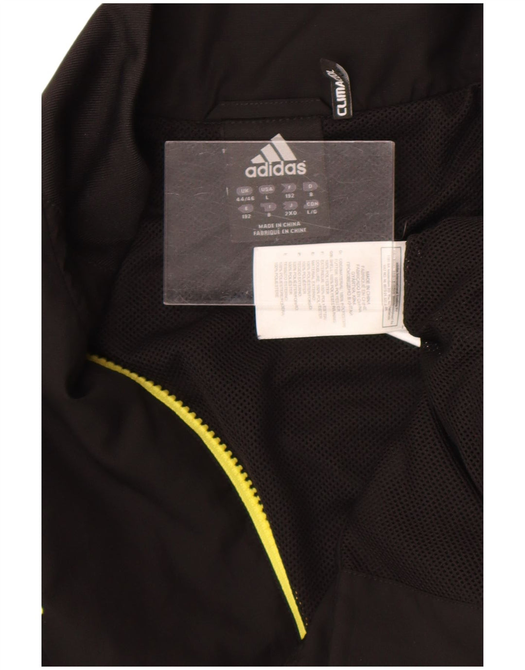Adidas Mens Climalite Trening Top Jacket UK 44/46 Large Black Polyester