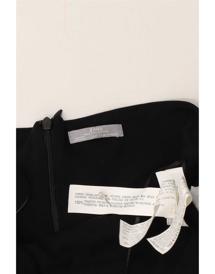 Rochie fără bretele pentru femei Zara UK 8 Poliester negru mic