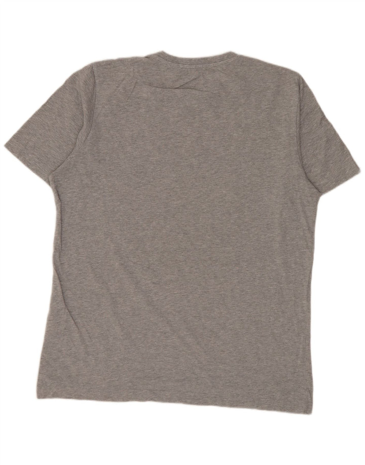 Tricou grafic pentru bărbați ADIDAS Top Mediu Gri bumbac cu pete