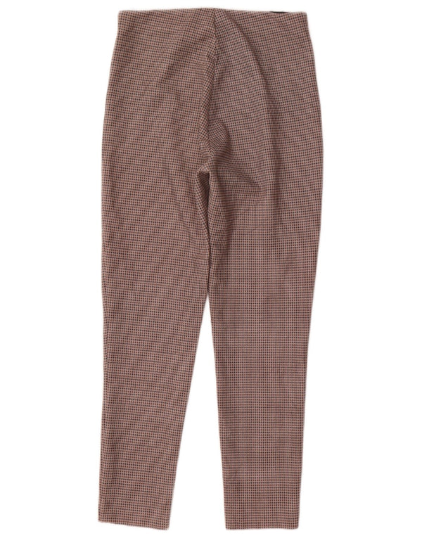 Pantaloni skinny casual pentru femei Zara Mediu L28 L27 Maro Houndstooth