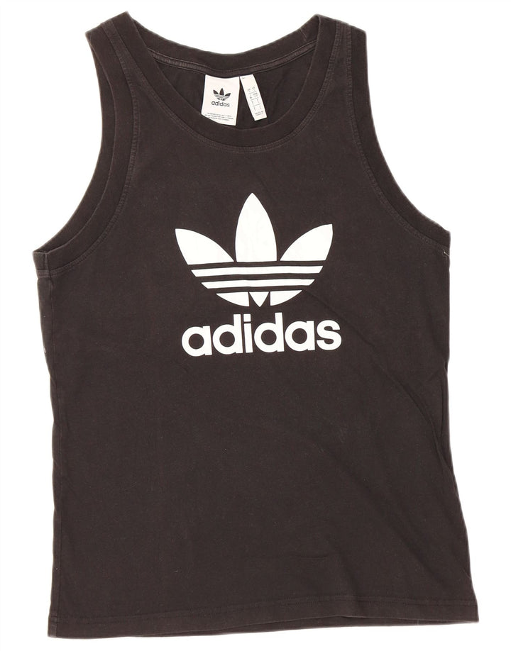 Vestă grafică ADIDAS pentru bărbați, bumbac mic, negru