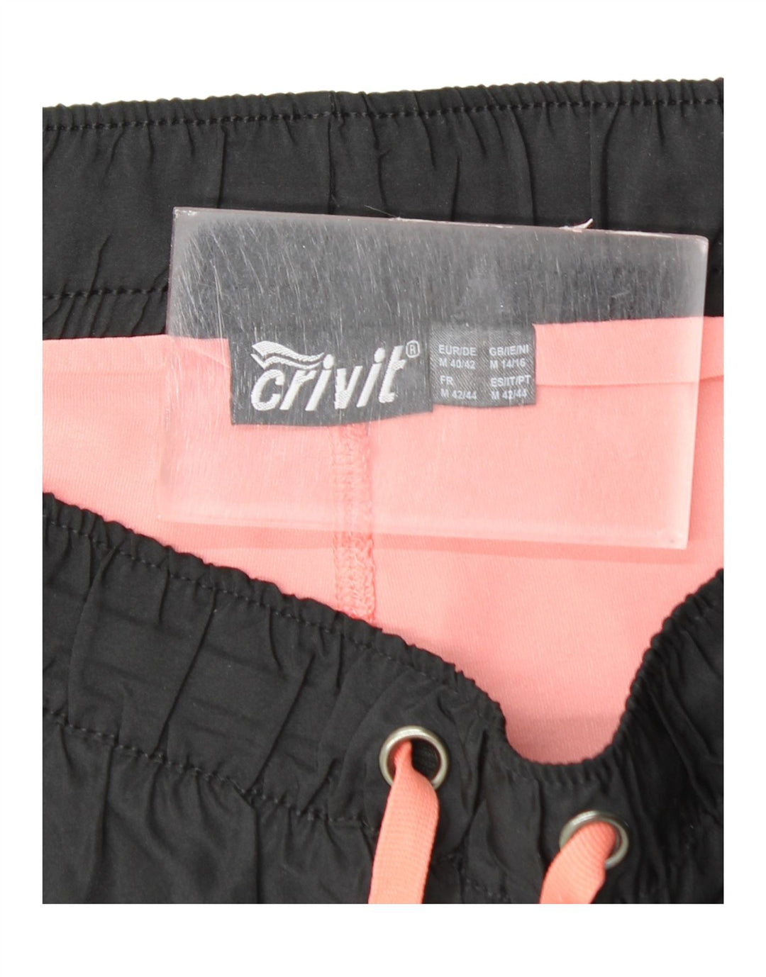 CRIVIT Pantaloni scurti sport pentru femei UK 14/16 Medium Black Colorblock Poliester