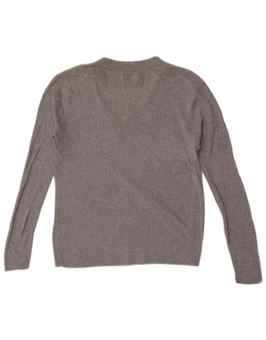 Top pentru femei Massimo Dutti cu mânecă lungă UK 14 mare mătase gri