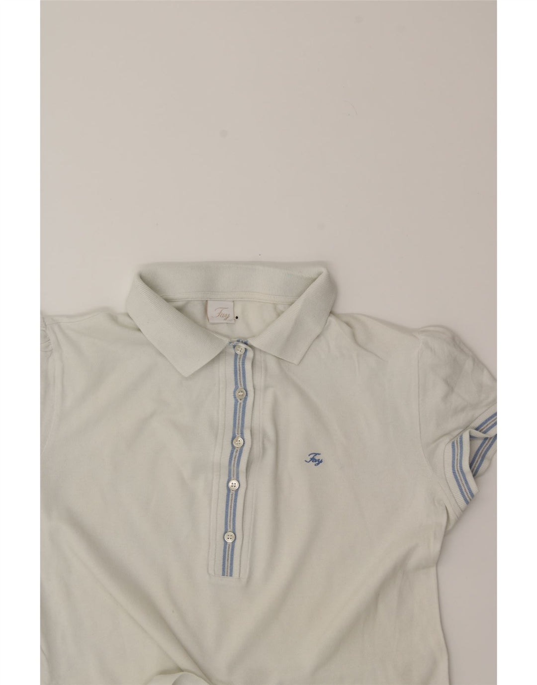 FAY Womens Polo Shirt UK 12 Medium White Vintage Fay and Second-Hand Fay from Messina Hembry 