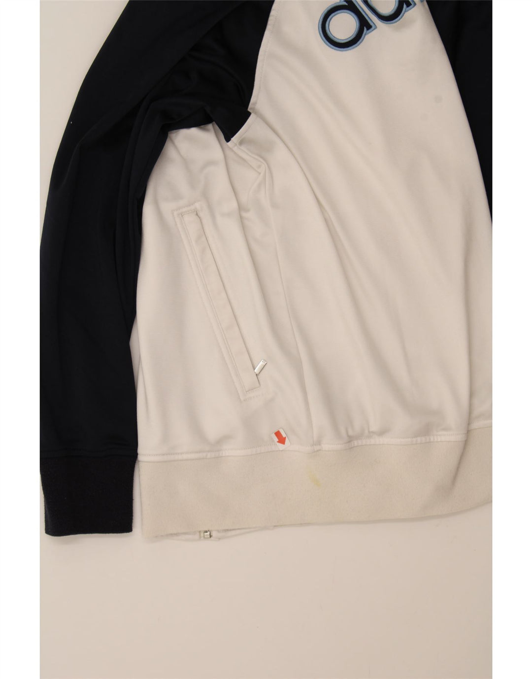 ADIDAS Boys Graphic Tracksuit Top Jacket 15-16 Years White Colourblock Vintage Adidas and Second-Hand Adidas from Messina Hembry 