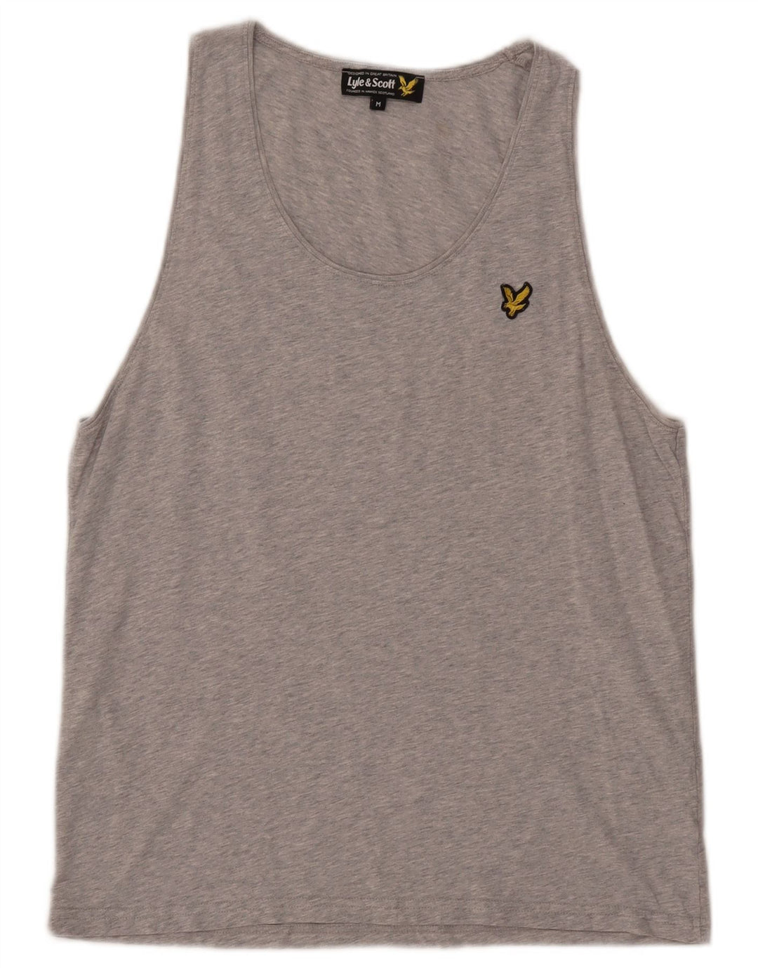 Vestă LYLE & SCOTT pentru bărbați, bumbac cu pete, gri mediu