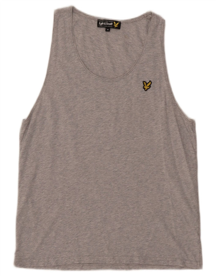 Vestă LYLE & SCOTT pentru bărbați, bumbac cu pete, gri mediu
