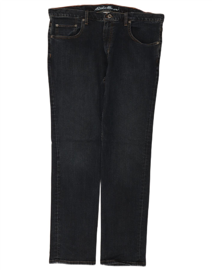 Blugi drepți pentru bărbați Eddie Bauer W38 L32 Bumbac bleumarin