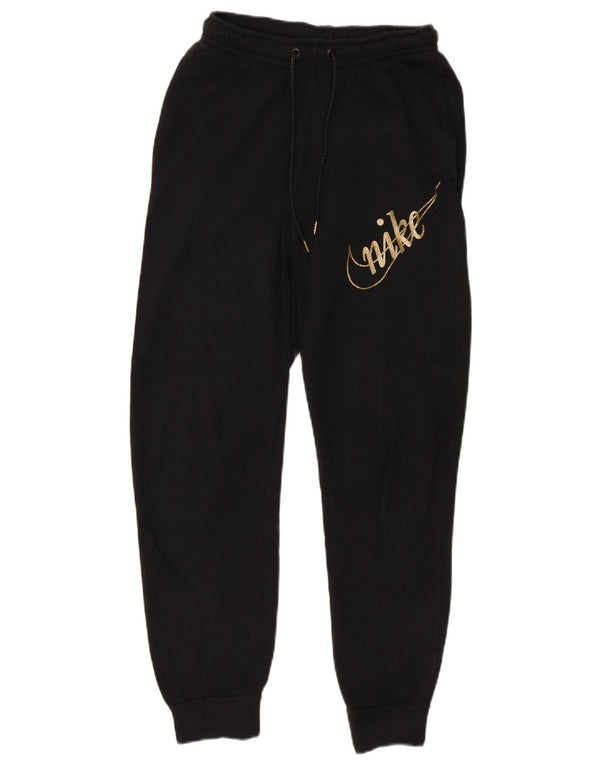 Pantaloni de trening grafic Nike pentru femei Pantaloni de jogging UK 6 XS Bumbac negru