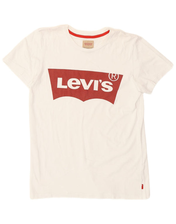 Tricou grafic Levi's pentru baieti Top 15-16 ani bumbac alb