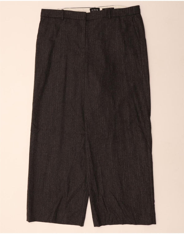 J. CREW Womens Loose Fit Chino Trousers US 16 2XL W38 L31 Grey Striped