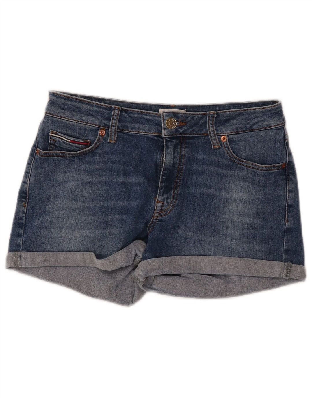 TOMMY HILFIGER Pantaloni scurți din denim pentru femei W28 bumbac albastru mediu