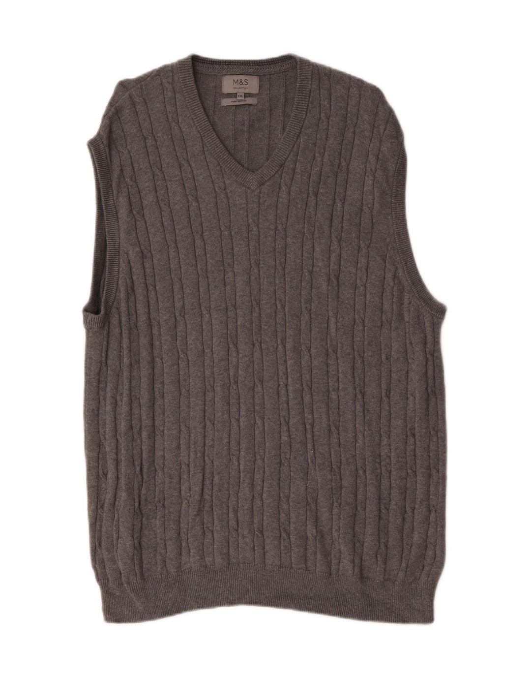Vestă pentru bărbați Marks & Spencer, 2XL, bumbac gri