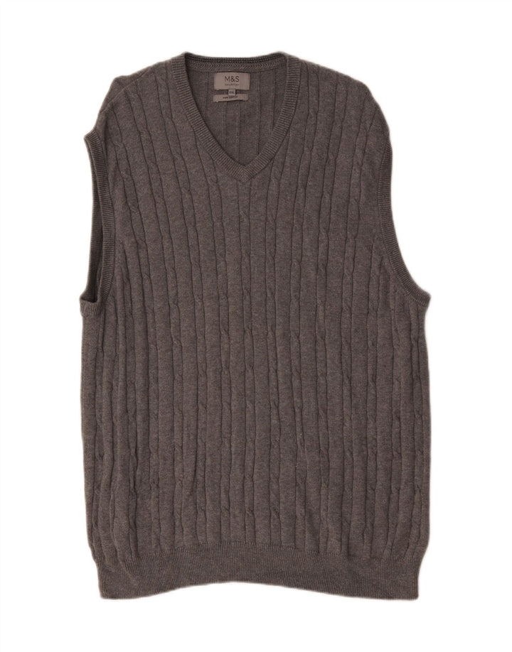 Vestă pentru bărbați Marks & Spencer, 2XL, bumbac gri