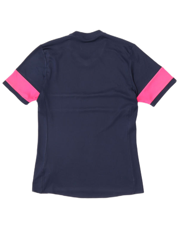 Tricou Adidas Climalite pentru femei Top UK 12 Medium Bleumarin Colorblock