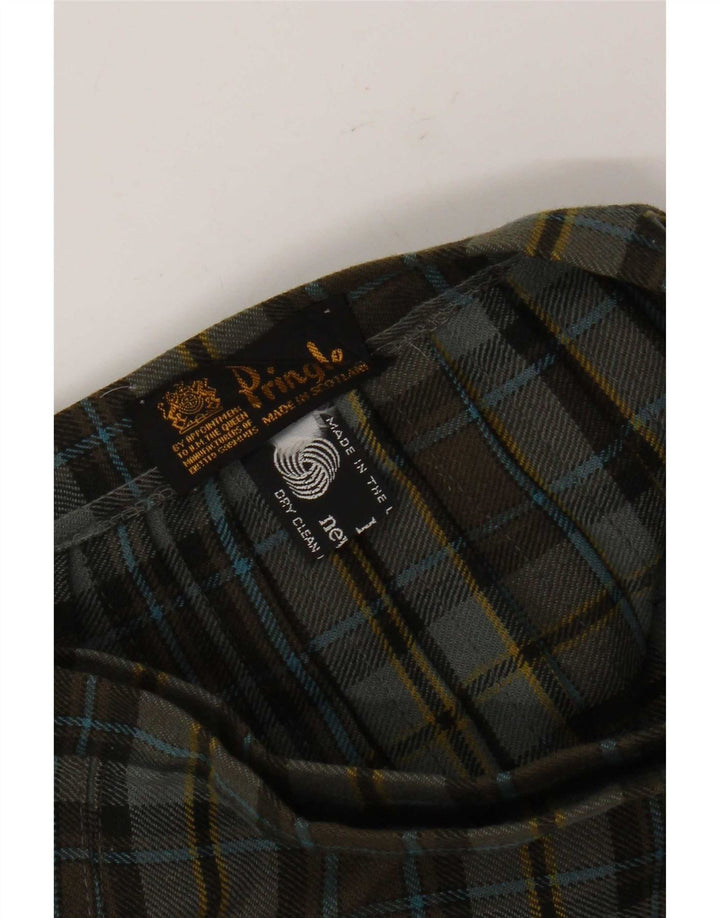 Fusta Wrap pentru femei Pringle Kilted W26 Small Green Check Lână nouă