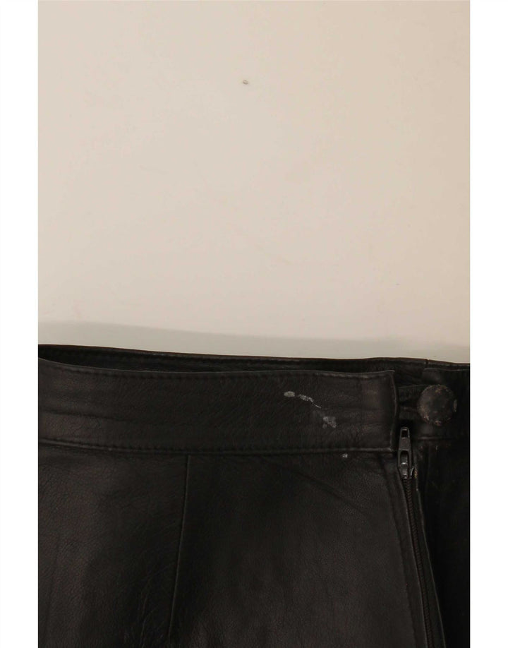 Fusta din piele vintage pentru femei W28 Medium Black