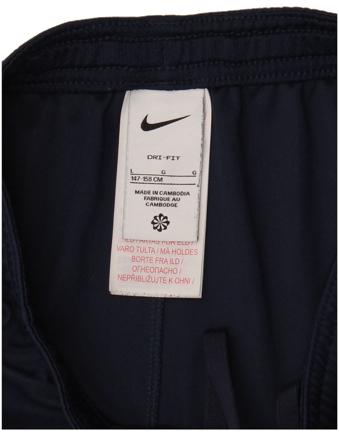 Pantaloni scurți sport NIKE Dri Fit pentru băieți 12-13 ani, mari, bleumarin, color block