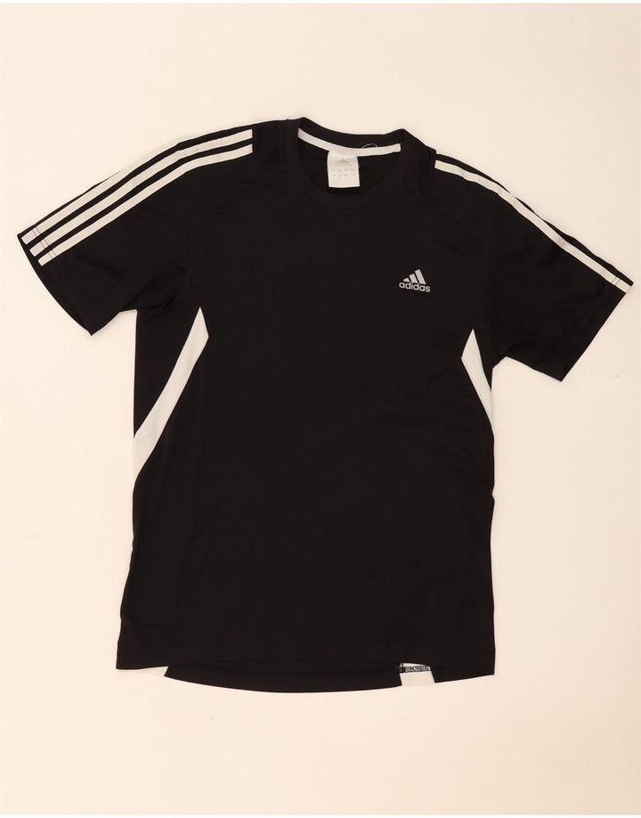 Tricou pentru bărbați Adidas Top Mediu Negru Poliester Bloc de culoare