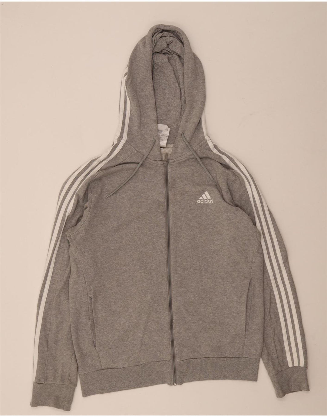 Pulover pentru bărbați Adidas Regular Fit, cu fermoar, bumbac, gri mediu