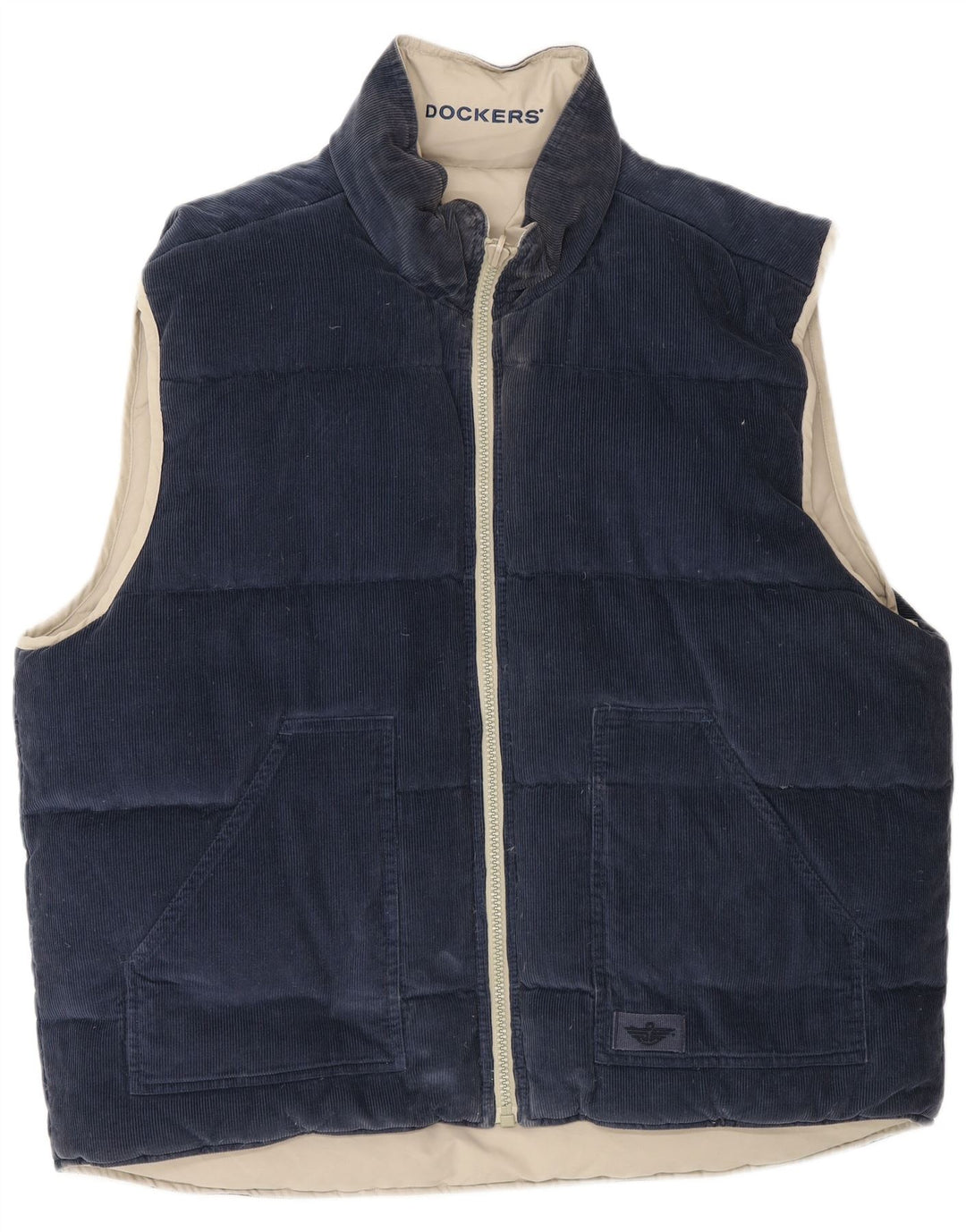 Gilet căptușit reversibil pentru bărbați Dockers UK 44 2XL poliester bej