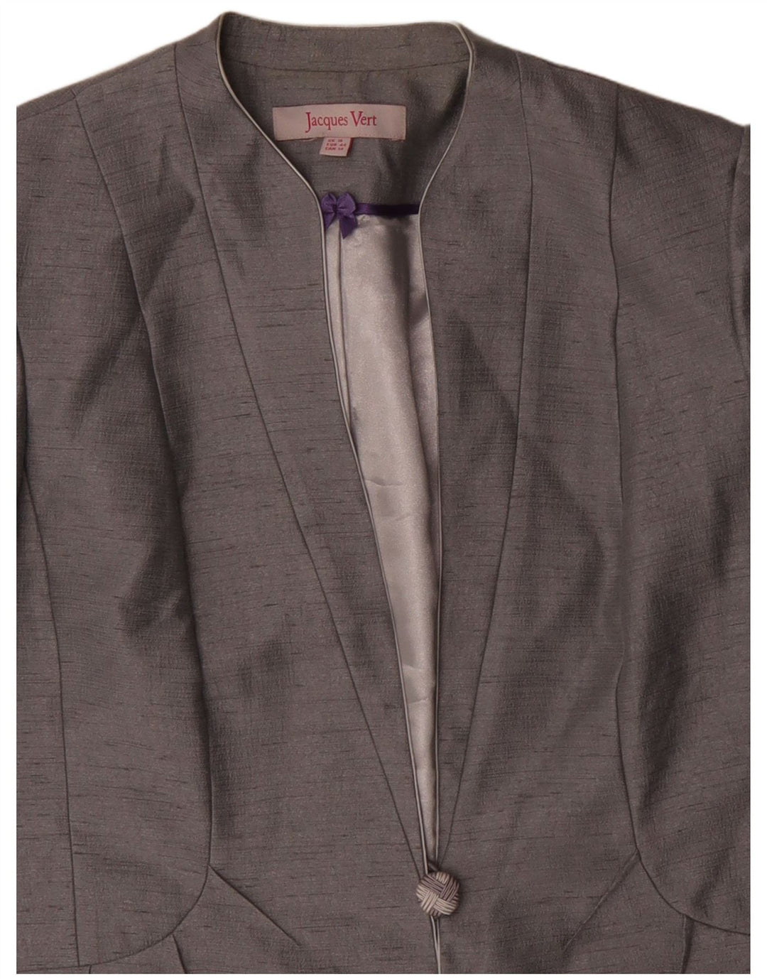 Jachetă blazer pentru femei Jacques Vert cu 1 nasture UK 16 mare, gri, viscoză