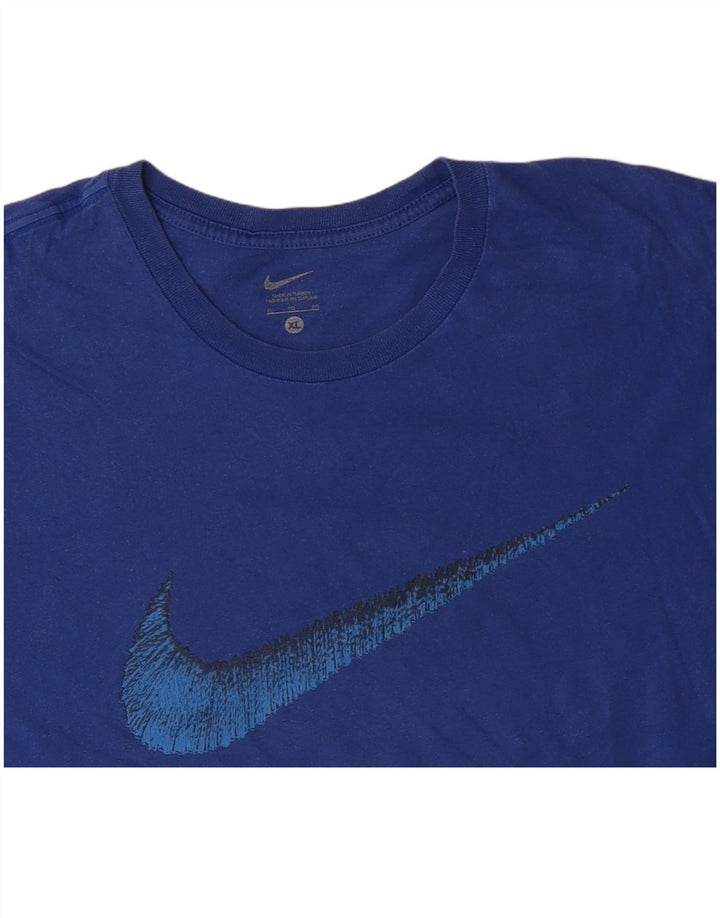 Tricou grafic pentru bărbați NIKE Top XL Bumbac albastru