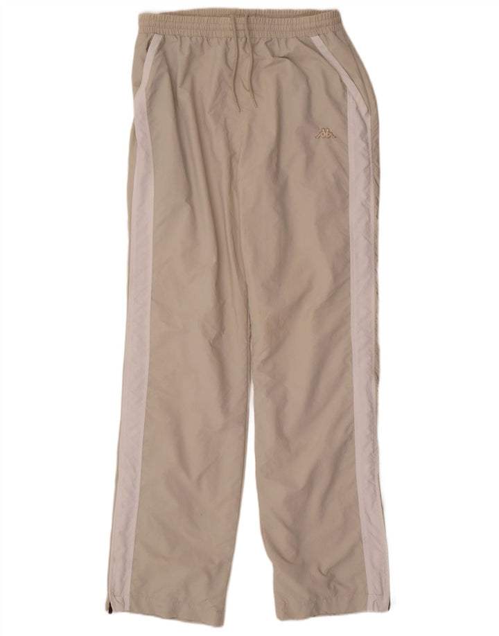 Pantaloni de trening pentru bărbați Kappa, bej mediu, poliamidă color bloc