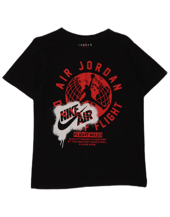 Tricou grafic Jordan pentru băieți Top 12-13 ani mare bumbac negru