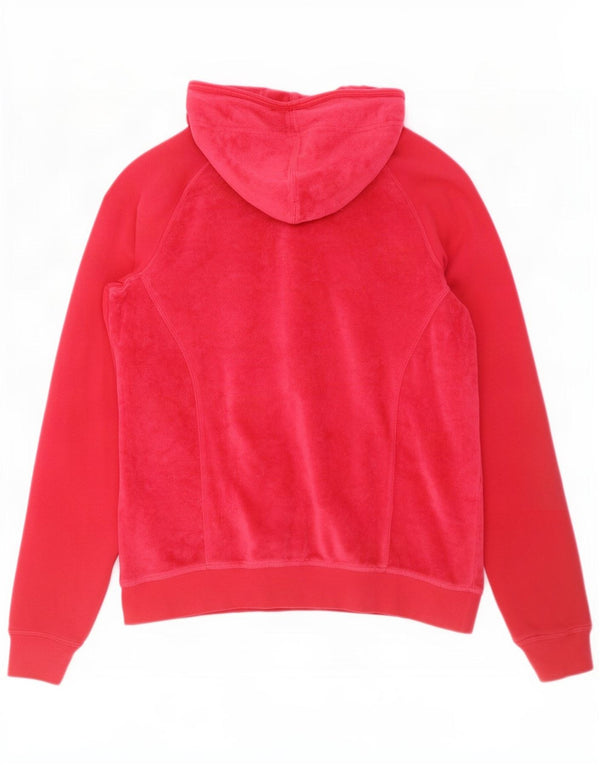 Pulover pentru femei Champion Heritage Fit Velour Zip Hoodie UK 16 Large Red