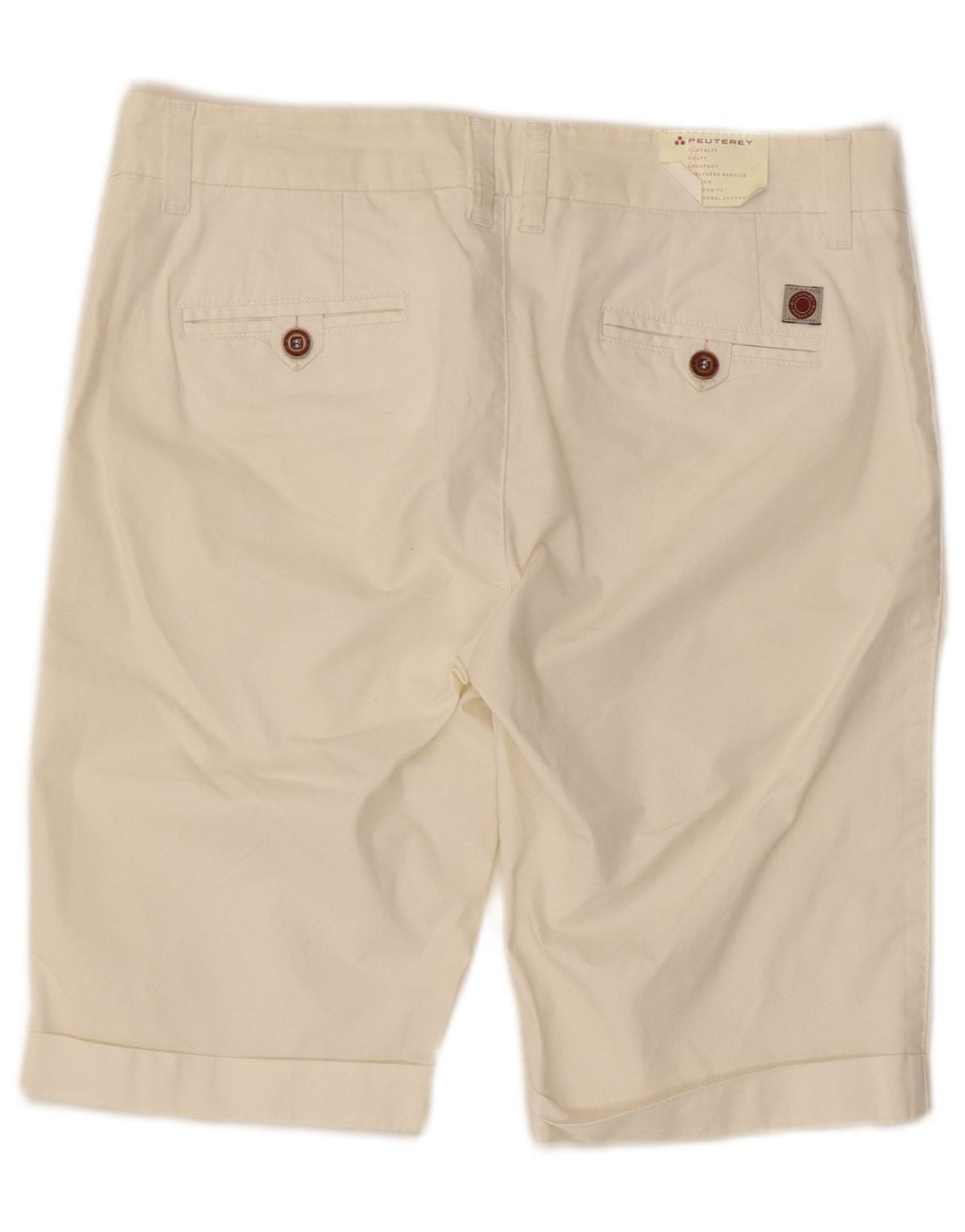 Pantaloni scurti chino PEUTEREY pentru femei IT 42 Medium W32 Bumbac alb
