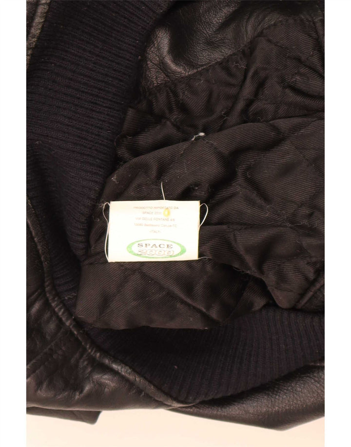 Jachetă de piele vintage pentru bărbați UK 38 Medium Black