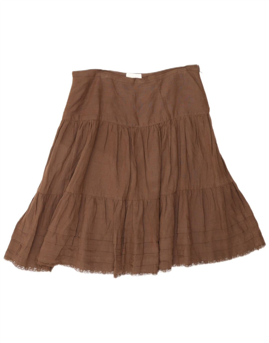 Fusta cu etaje Massimo Dutti pentru femei W30 in maro mediu