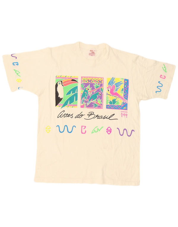 Tricou cu grafic vintage pentru femei Top UK 18 XL Alb
