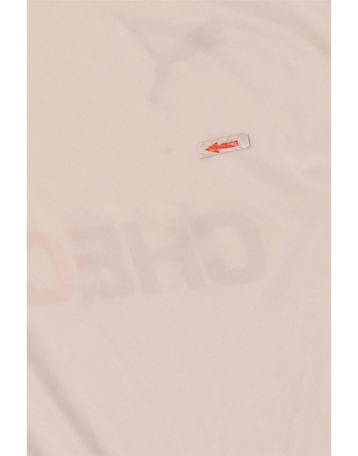 Tricou grafic Puma Deutshland pentru bărbați Top mic, alb, din poliester
