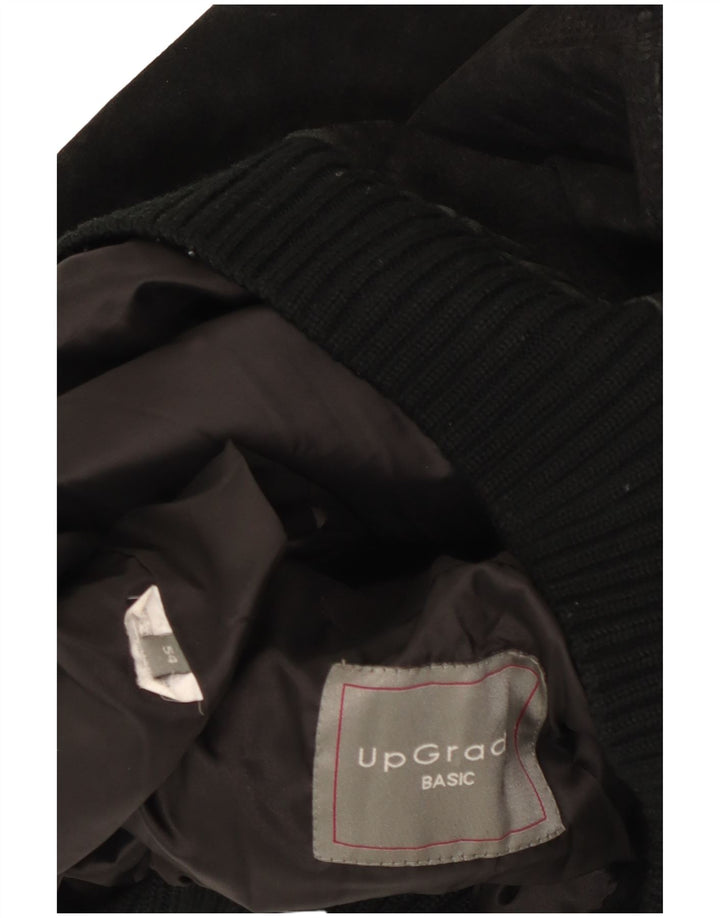 Bomber vintage pentru bărbați din piele intoarsa IT 54 2XL negru