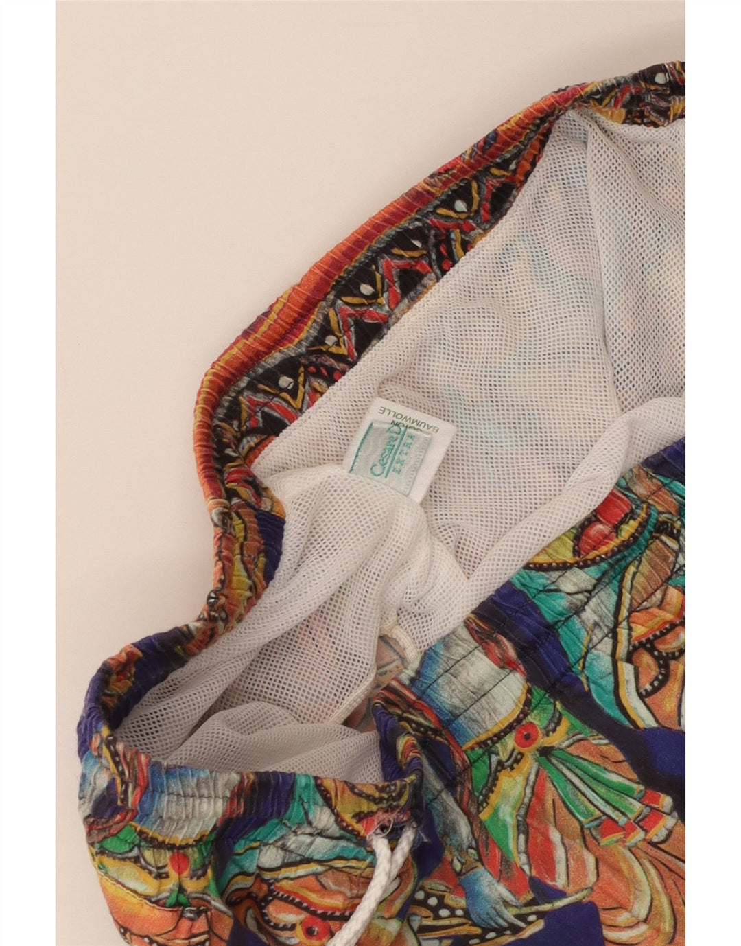 Pantaloni scurți de înot vintage pentru bărbați, mari, multicolori, din bumbac