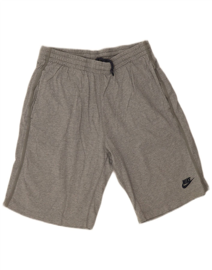 Pantaloni scurți sport Nike pentru bărbați, bumbac, gri mediu