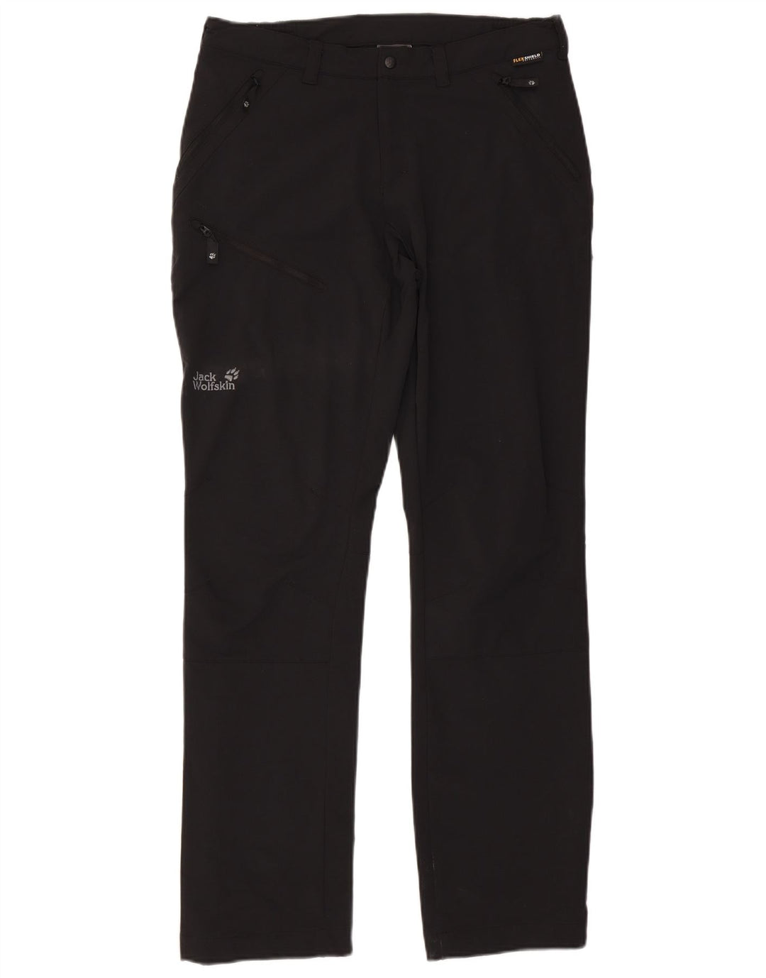 Jack Wolfskin Pantaloni cargo drepti pentru femei Mediu L30 L33 Poliester negru