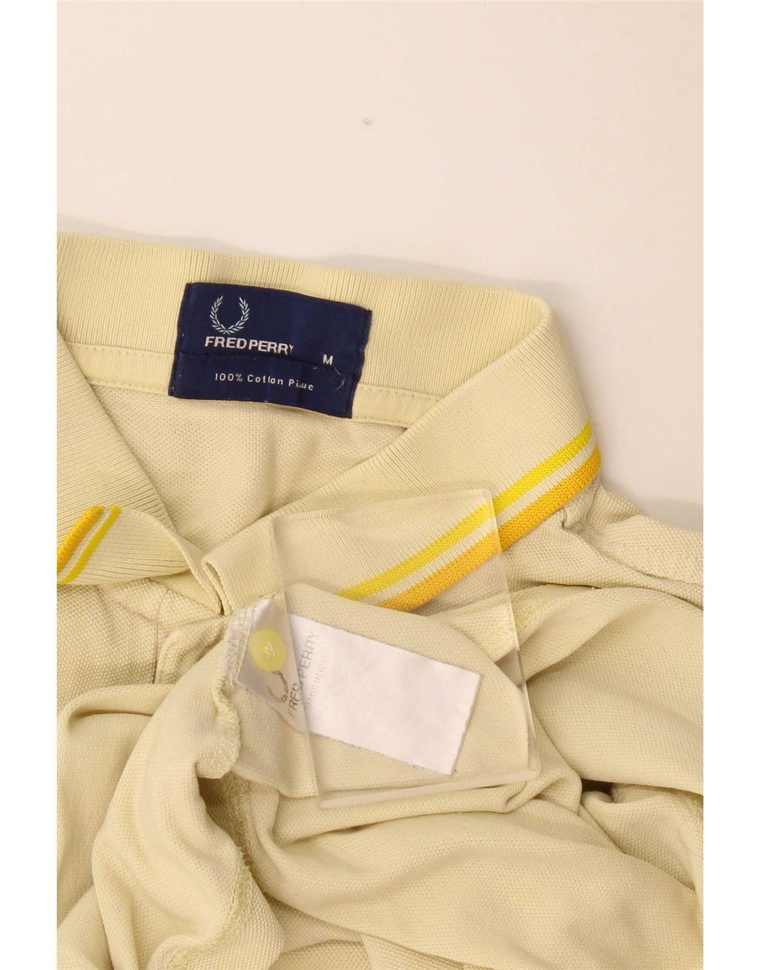 Cămașă polo Fred Perry pentru bărbați, bumbac galben mediu